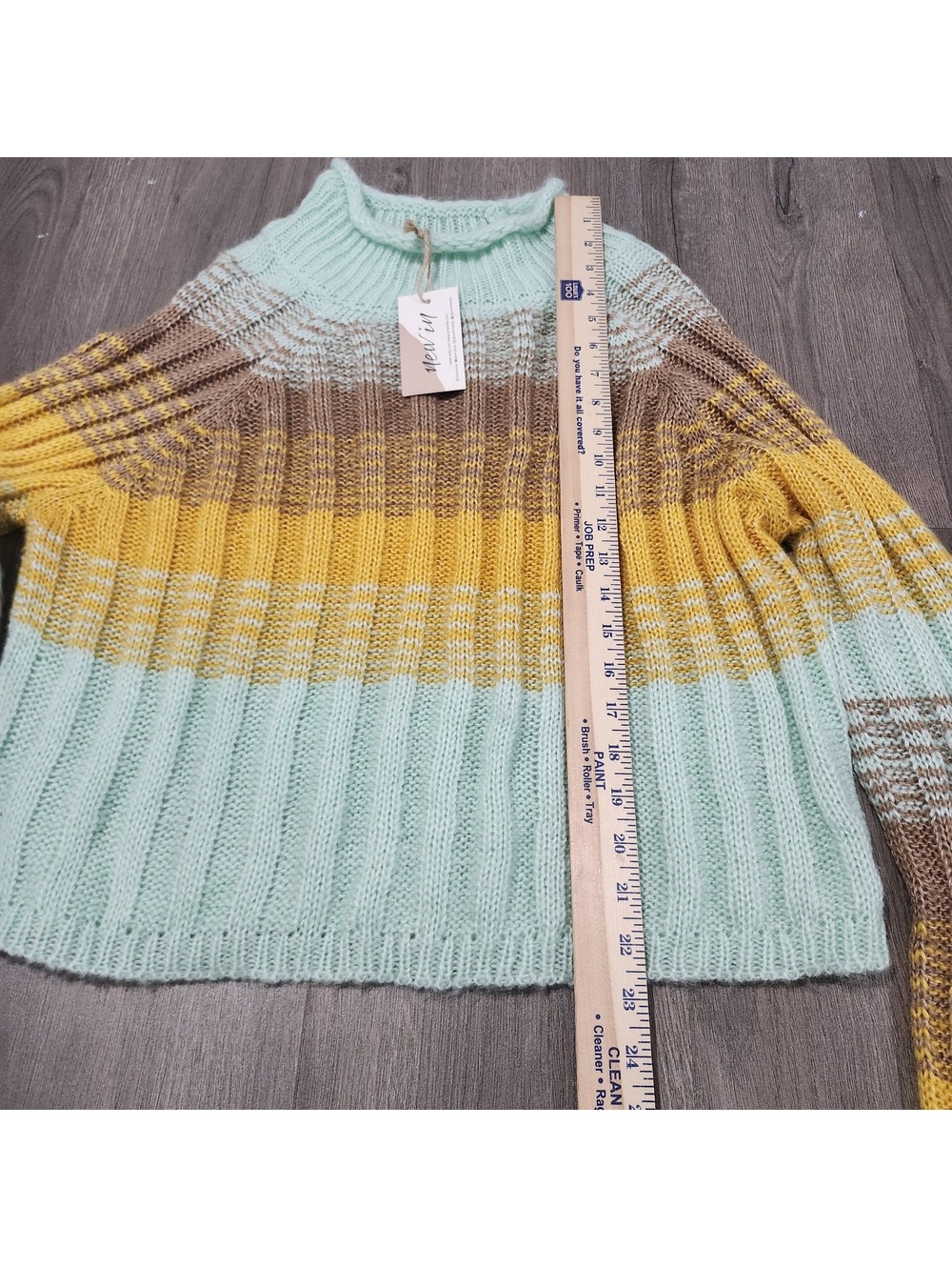 New In Multicolor Ribbed Knit Sweater Size Large NWT - Picture 2 of 9